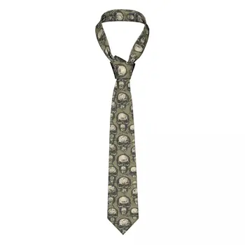 Ručne Ťahané Ľudských Kravatu Lebky Väzby 3D Vytlačené Cravat Svadobné Kravata 8 cm Široký