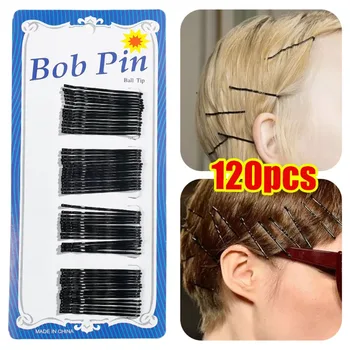 120pcs kórejský Black Barrettes Neviditeľné Kučeravé Bobby Pins sponky do vlasov Nevesta Styling Hairgrips sponky do Vlasov Príslušenstvo pre Ženy, Dievčatá