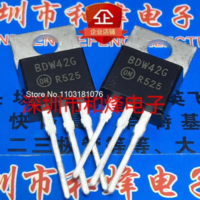(10PCS/LOT) BDW42G DO 220 100V 15A Nový, Originálny Zásob Energie čip - 1