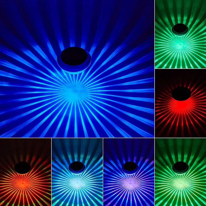 2 Kus Nepremokavé RGB Farby Plávajúce Bazén Svetlá Pre Bazén,Rybník,Kúpele,vírivka - 1