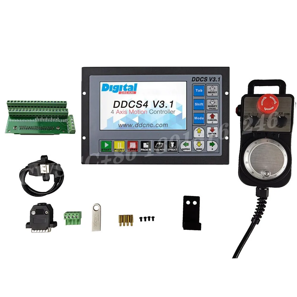 3/4-os offline motion control system DDCSV3.1 gravírovanie a frézovanie ovládanie stroja núdzové zastavenie elektronické ovládacie koliesko MPG - 0