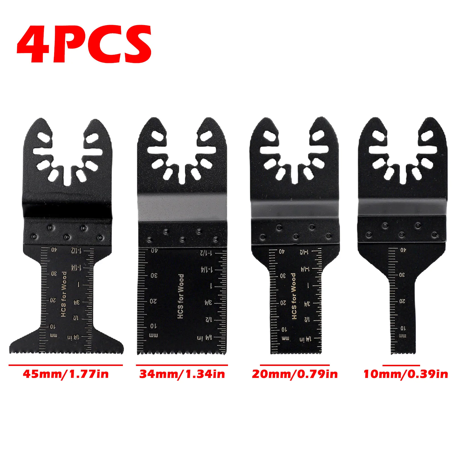 4Pcs Oscilačný MultiTool pílového Kotúča HCS Rezanie Disk Multifunkčné Nástroje, Nože Tesárstvo Renovator Elektrické Nástroje - 0