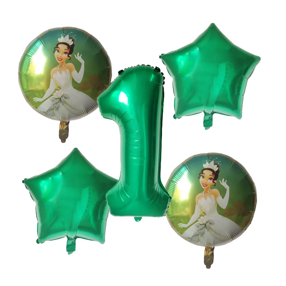 5 ks 18-palcové Koleso Belle Popoluška Snow White Princezná Rapunzel Fóliové Balóniky Detská Narodeninová Párty Dekorácie Deti Hélium Hračky - 1