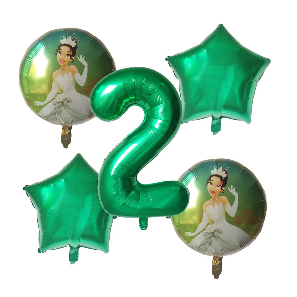 5 ks 18-palcové Koleso Belle Popoluška Snow White Princezná Rapunzel Fóliové Balóniky Detská Narodeninová Párty Dekorácie Deti Hélium Hračky - 2