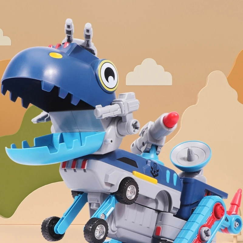 5 v 1 Dinosaura Robot Model Hračka pre Deti na Vianoce, Narodeninové Darčeky DIY Montáž - 2