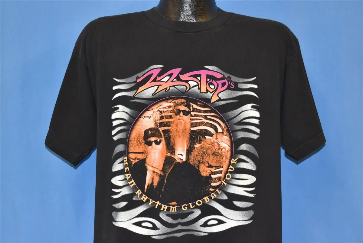 90. rokov ZZ Top Znamenať, Rytmus Global Tour 1997 Rockový Koncert T-shirt - 0