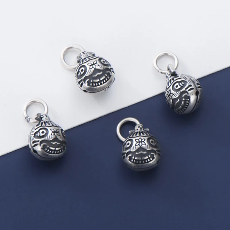 925 Sterling Silver Roztomilý Zvieratá Vzor Bell Náramok Charms Dekorácie Strieborný Prívesok Príslušenstvo DIY Šperky Pre Ženy Muži - 0