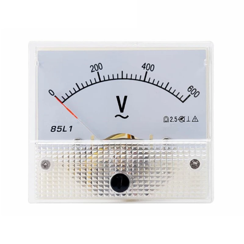 Analógový Voltmeter Panel Meter Rozchod 85L1 AC0-100V Plastové - 1