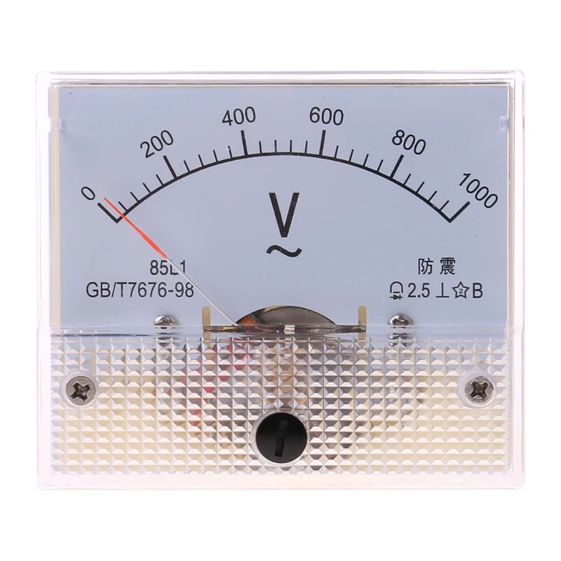 Analógový Voltmeter Panel Meter Rozchod 85L1 AC0-100V Plastové - 2
