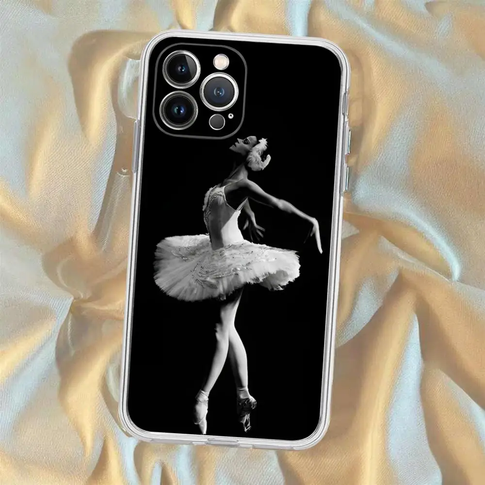 Balerína Tanec Balet Girl Telefón Prípade Silikónové Mäkké pre iphone 15 14 13 12 11 Pro Mini XS MAX 8 7 6 X Plus XS XR Kryt - 5