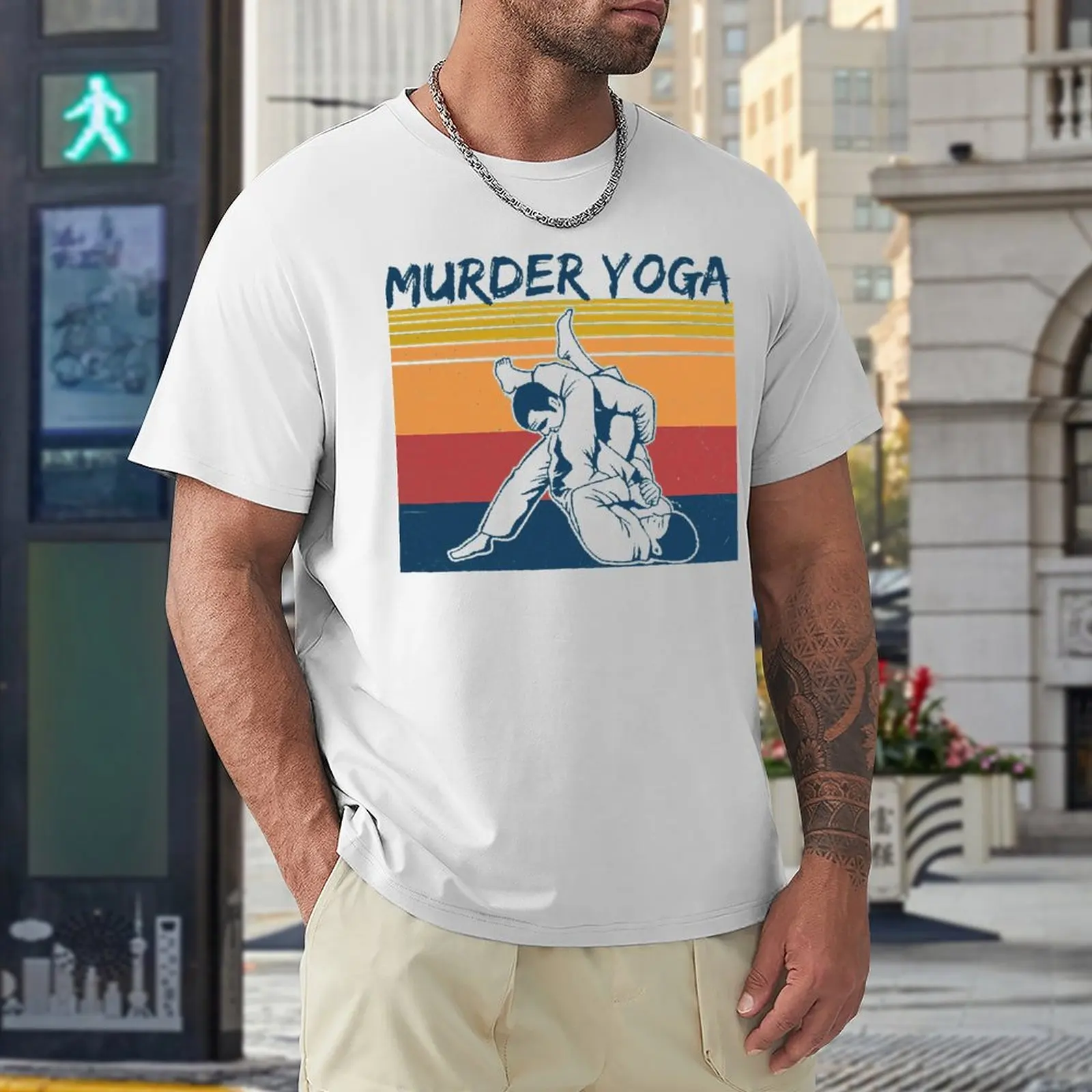 Brazílske Jiu Jitsu Zábavné Vraždy Jogy Vintage Hot Predaja T-shirts Vysoký Stupeň Travel USA Veľkosť - 0