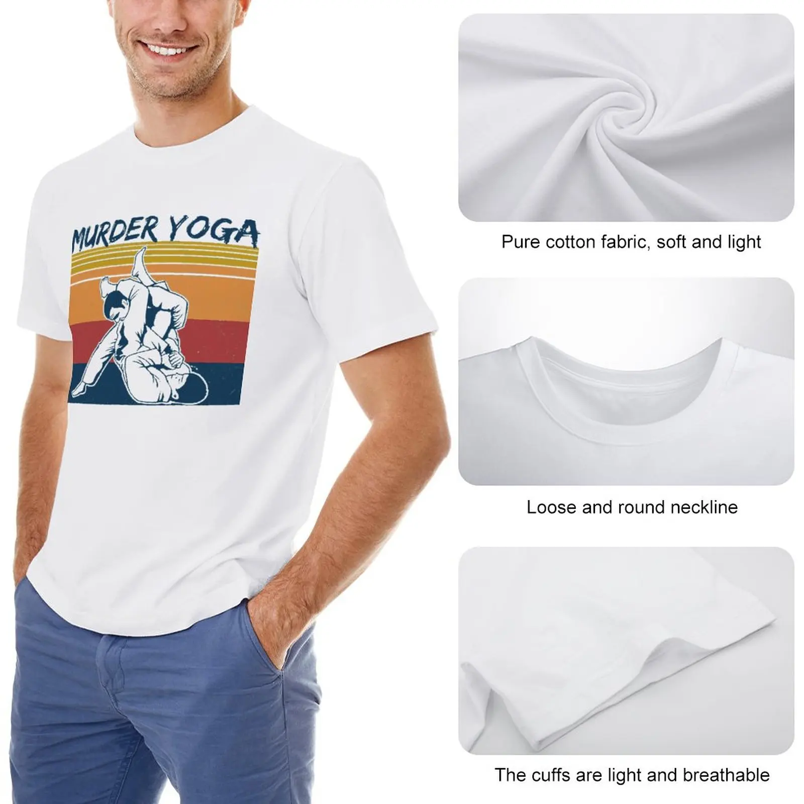 Brazílske Jiu Jitsu Zábavné Vraždy Jogy Vintage Hot Predaja T-shirts Vysoký Stupeň Travel USA Veľkosť - 2