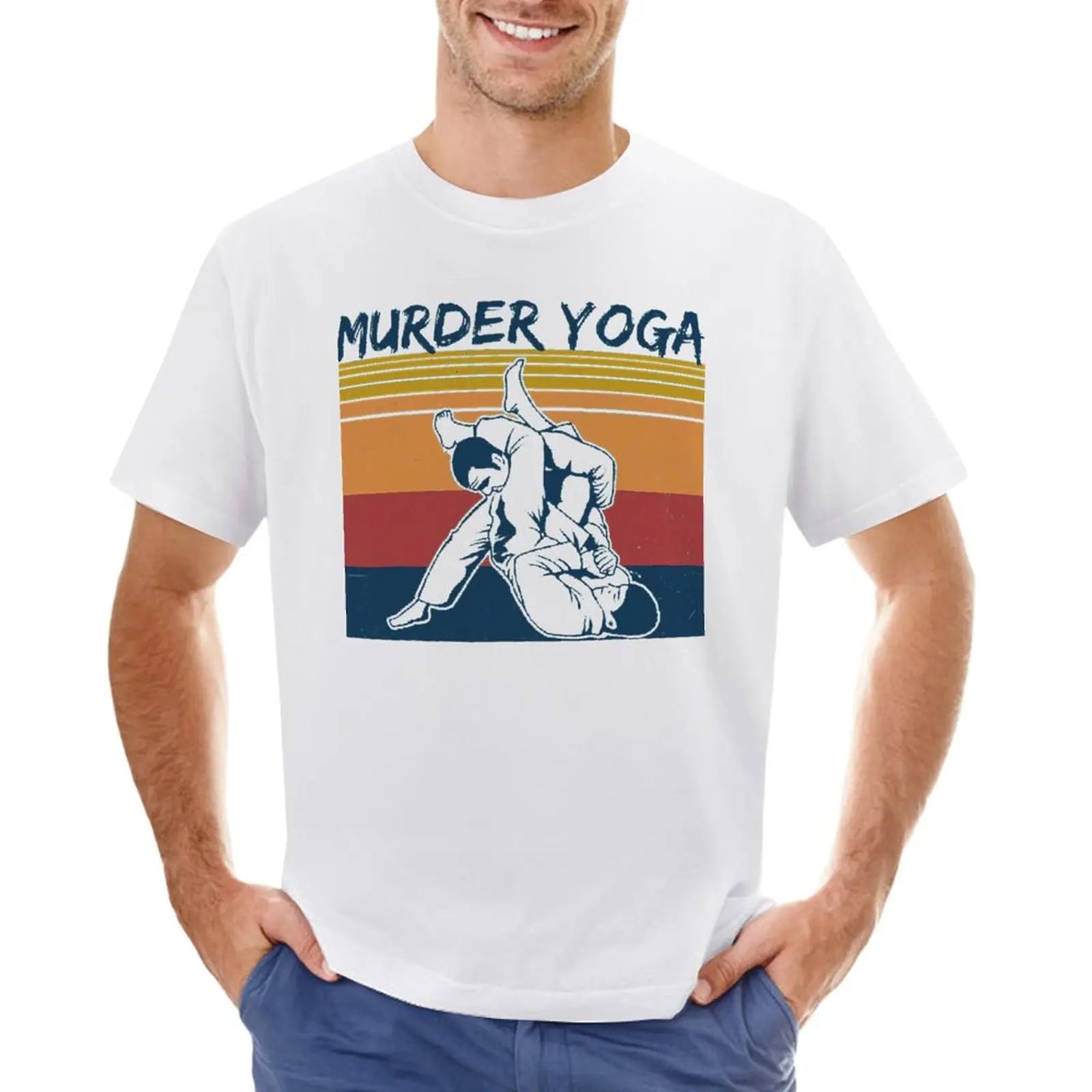 Brazílske Jiu Jitsu Zábavné Vraždy Jogy Vintage Hot Predaja T-shirts Vysoký Stupeň Travel USA Veľkosť - 3