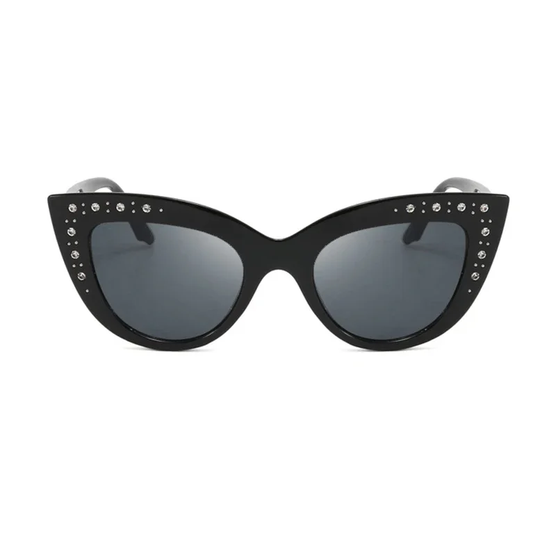 Luxusné Značky Designer Diamond Cat Eye Slnečné Okuliare Ženy Pre Ženy Staroružovej Punk Slnečné Okuliare Módne Dámy Veľkého Rámu Odtiene - 3