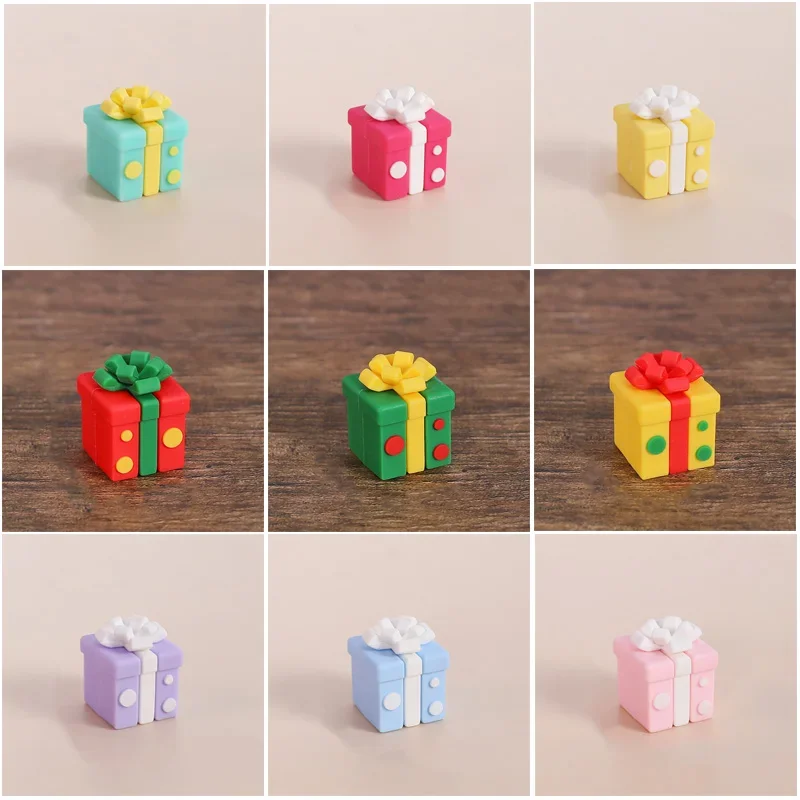 Macaron 3D Darčeka Tortu Toopers Vianočné Farebnej Darčekovej krabičke Ornament, Ružová, Modrá Luk Darčeka pre Dieťa Sprcha Cake Dekorácie - 0
