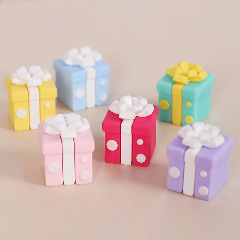 Macaron 3D Darčeka Tortu Toopers Vianočné Farebnej Darčekovej krabičke Ornament, Ružová, Modrá Luk Darčeka pre Dieťa Sprcha Cake Dekorácie - 2