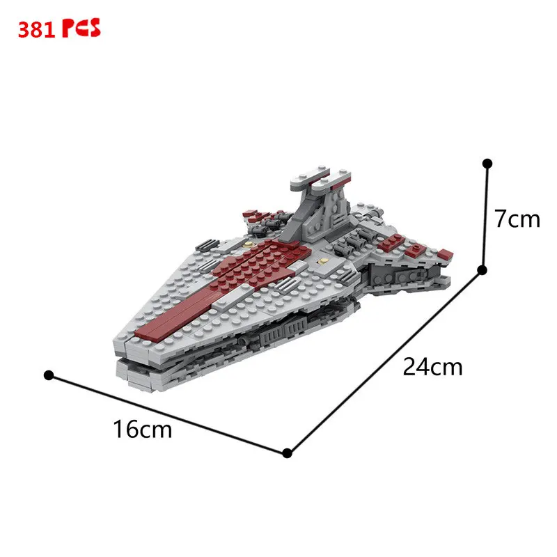 MOC-38313 Republiky útok cruiser Jedi Cruiser tehly hračky pre deti alebo dospelých Star Venator-trieda Cruiser model stavebné bloky - 1