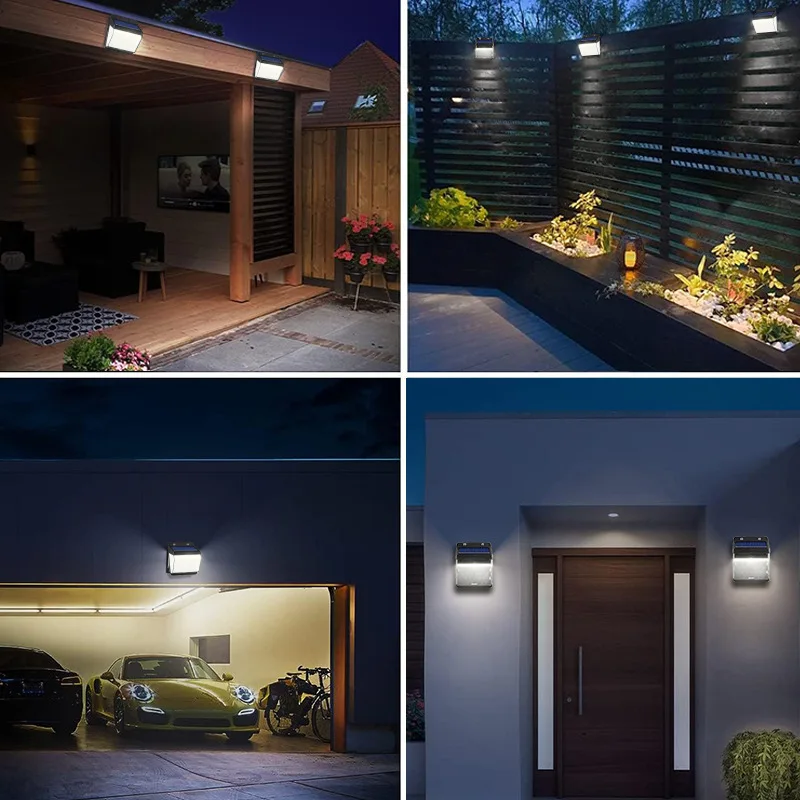 Nové LED Solárne Vonkajšie Svetlá Plot Slnečné svetlo Lampy Dekorácie, Nástenné Svietidlo Nepremokavé Záhrade, Na Terase Ulica Dvore Balkón - 2