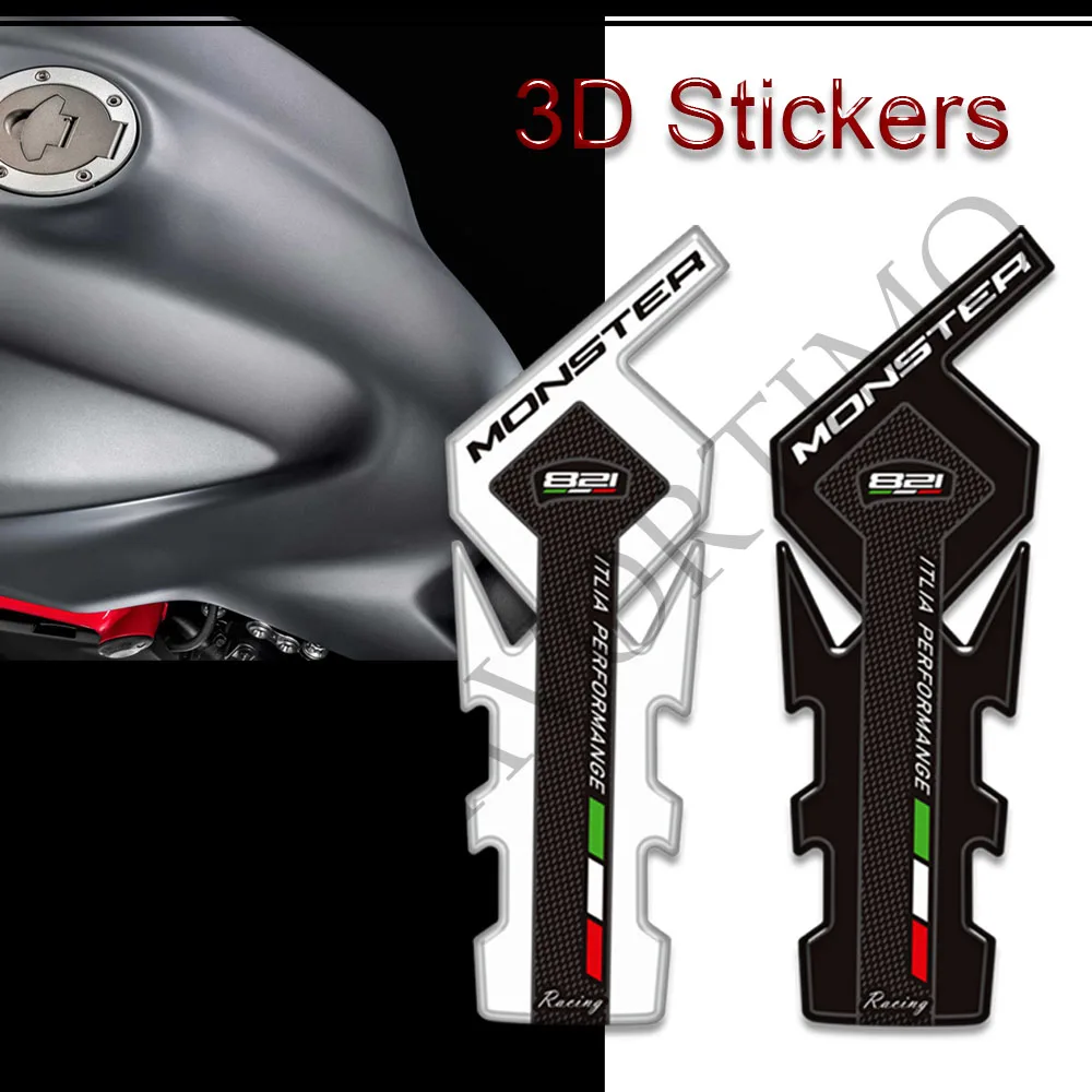 Pre Ducati Monster 821 Motocykel Nálepky, Nálepky Plyn Vykurovací Olej Auta Koleno Ochrany Tank Pad Rukoväte TankPad - 3