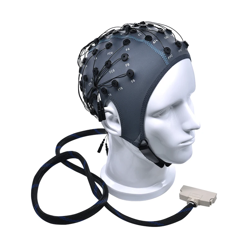 Pôvodné cena Besdata EEG Čiapky Spekaných Ag/AgCl/AgAgCl potiahnuté elektródy štandardné 10-20 kanály EEG Čiapka pre pokročilý výskum - 0