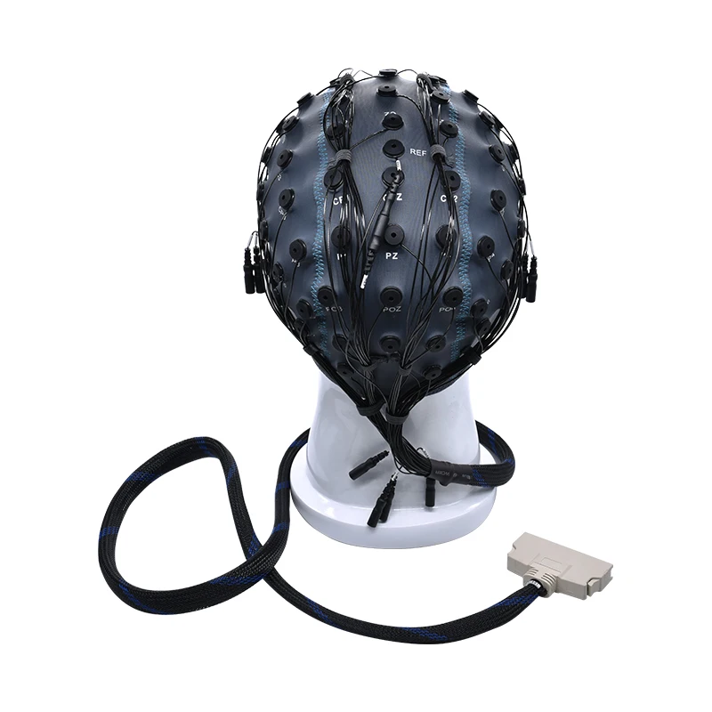Pôvodné cena Besdata EEG Čiapky Spekaných Ag/AgCl/AgAgCl potiahnuté elektródy štandardné 10-20 kanály EEG Čiapka pre pokročilý výskum - 1