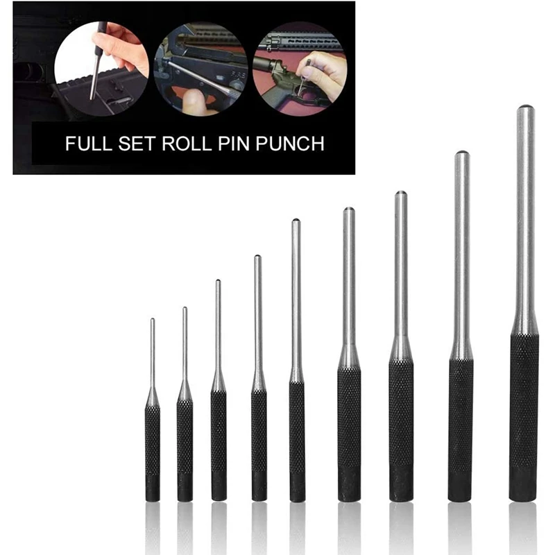 Roll Pin Punč Set S Skladovacie Puzdro, 30Pcs Ocele Removal Tool Kit S prepravný Vak Pre Jewelers, Sledovať Opravovne Práce - 1