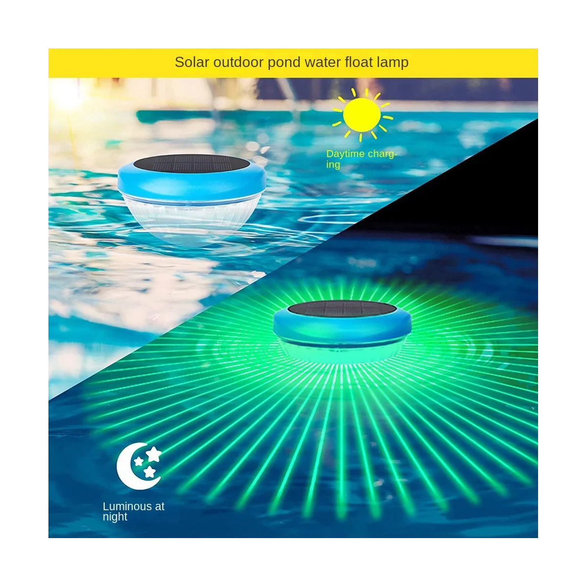 Solárne Plávajúce Bazén LED Svetlá,Nepremokavé RGB Farby Bazén Svetlá,Bazén Príslušenstvo pre Bazén,Rybník,Kúpele,vírivka - 0