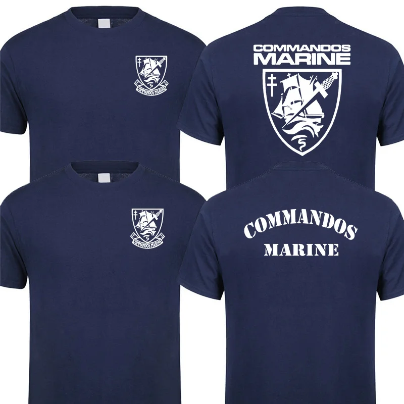Vtipné pánske Tričko Vojenské francúzske Námorníctvo Špeciálne Operácie Síl Marine Commandos T-Shirt Nové Módne Bavlna Topy Tee Tričko - 0