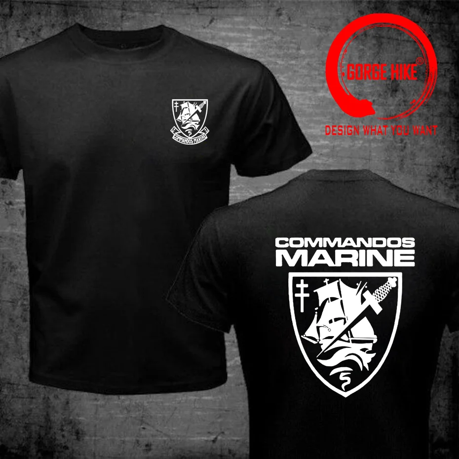 Vtipné pánske Tričko Vojenské francúzske Námorníctvo Špeciálne Operácie Síl Marine Commandos T-Shirt Nové Módne Bavlna Topy Tee Tričko - 2