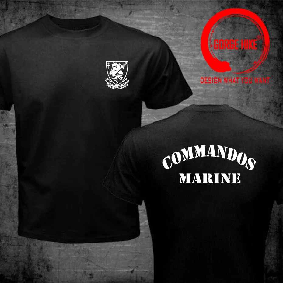 Vtipné pánske Tričko Vojenské francúzske Námorníctvo Špeciálne Operácie Síl Marine Commandos T-Shirt Nové Módne Bavlna Topy Tee Tričko - 4