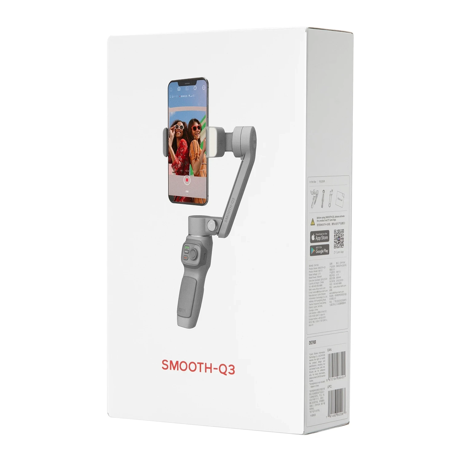 Zhiyun Hladké Q3 Smartphony Gimbal 3-Os, Prenosné Stabilizátory pre Smartphony Akciu, Fotoaparát - 5