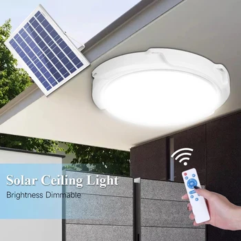 Solárne Stropné svietidlo Krytý Smart IP65 Nepremokavé Vonkajšie Záhradné Lampy Solar-Power Lampa S Line Chodby, Osvetlenie, Solárne Ceil