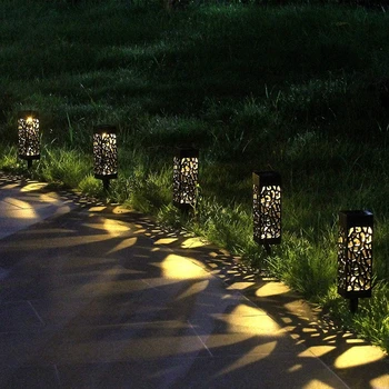 LED Solárne Kosačky na Svetlo, Solárny Openwork Projekcie Svetla Záhradné Dekorácie Vonkajšie Retro Pochovaný Lampa Dvore Balkón Nočné Lampy