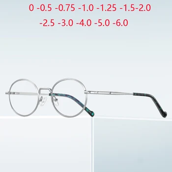 Malý Oválny Rám Nearsighted Okuliare Pre Ženy Jar Nohu Steampunk Študent Krátkozrakosť Photochromic Okuliare 0 -0.5 -0.75 Na -6.0