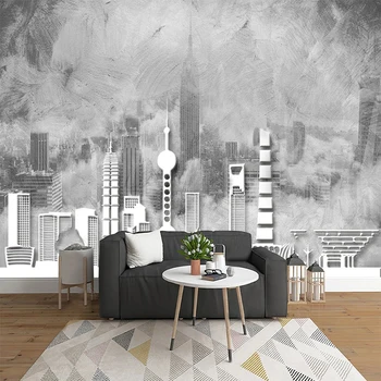 Vlastné 3D Tapeta nástenná maľba Retro Abstraktné City Architektúry Nástenné Maľby Štúdia Obývacia Izba, Spálňa Pozadí Domova Fresco