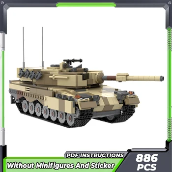 Moc Tehly Vojenské Model nemecký Hlavný Bojový Tank Technológie Modulárny Bloky Darčeky, Hračky Pre Deti DIY Sady Montáž