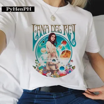 Streetwear Modálne Krátky Rukáv T Shirt pre Ženy Lana Del Rey Grafické Tlače T-shirt Ženy Oblečenie Letné Tees Bežné Y2k Topy