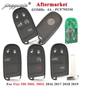 jingyuqin Aftermarket 3/4/5BTN Diaľkové Auto Kľúč pre Fiat 500 500L 500X 2016 2017 2018 2019 Smart Fob Kontroly 433MHz 4A Čip SIP22