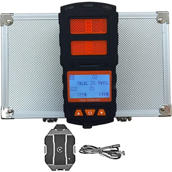 4 V 1. Ovzdušie Monitor, Nabíjateľná Detektor Kvality Ovzdušia Tester, Vysoká Presnosť Zvuku, Svetla Vibrácií Budíka LCD Displej
