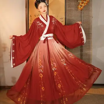 Červená Hanfu Šaty Čínskej Tradičnej Ženy Hanfu Tanečné Šaty Žena Cosplay Kostým Letné Šaty Hanfu Tang Tanečné Nosiť