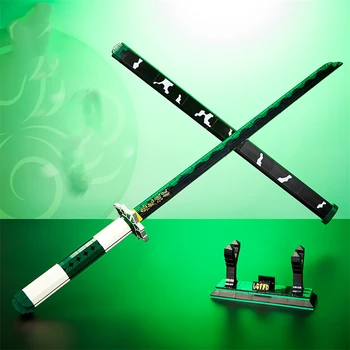 710pcs Japonské Anime Roronoa Zoro Meč Model Stavebné Bloky Cosplay Simulácia Katana Samuraj Nôž Zbraň Tehly Chlapci Dary