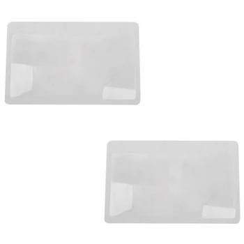 2 Ks 3 X Lupa Zväčšovacie Lupy Fresnelove Vrecko Veľkosti Kreditnej Karty Transparentné Lupy