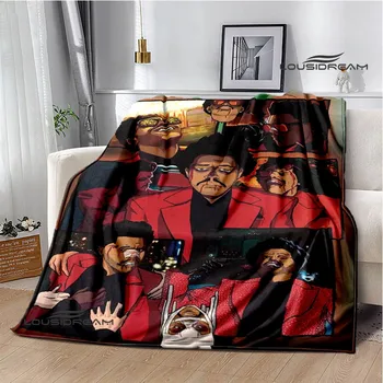 Spevák The Weeknd tlač prikrývky Príruby Teplá deka mäkké a pohodlné domáce cestovné posteľ deka piknik prikrývky darček k narodeninám