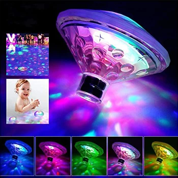 RGB Podvodné Svetlá LED Disco Party Ľahké Plávajúce Vaňa Lampa Bazén, Rybník Svetlo s 7 Svetelné Režimy Dieťa Vaňa Hračky