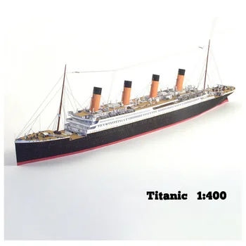 1: 400 Britských Titanic Cruise Papier Model Lode