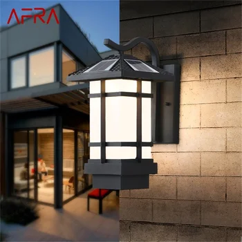 AFRA Solárne Nástenné Svietidlo Vonkajšie Moderné LED Sconce Nepremokavé Terasa Osvetlenie Pre Veranda, Balkón Dvore Vily Uličkou