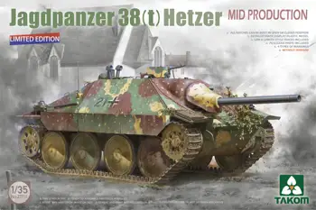 TAKOM 2171X 1/35 Jagdpanzer 38(t) Hetzer Polovice Výroby Bez Interiéru Limitovaná Edícia Modelu Auta