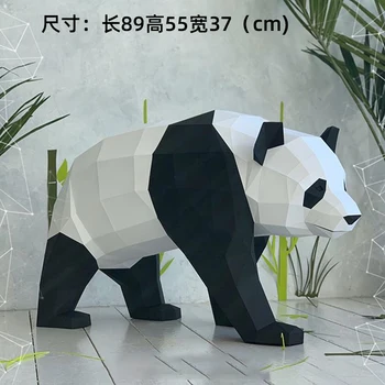 90 cm Chôdza Panda Papier Model Home Decor Izba Ornament Stôl Dekorácie Papercraft 3D DIY Hádanky Ručne Vyrobené Kreatívne Hračky