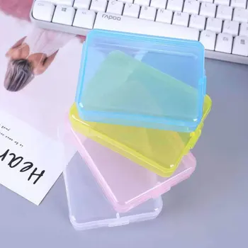 Box Organizátor Skladovanie Obdĺžnikový Box Mini Transparentné Malých Boxov Box Balenie Ploche Drobné Predmety Úložný Box Prachotesný Trvanlivé
