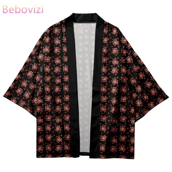Móda Tlač Nadrozmerné Tričko Japonské Tradičné Haori Ženy Muži Pláži Yukata Streetwear Cardigan Kimono Ázijské Oblečenie